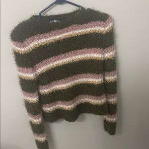 This a multi colored sweater